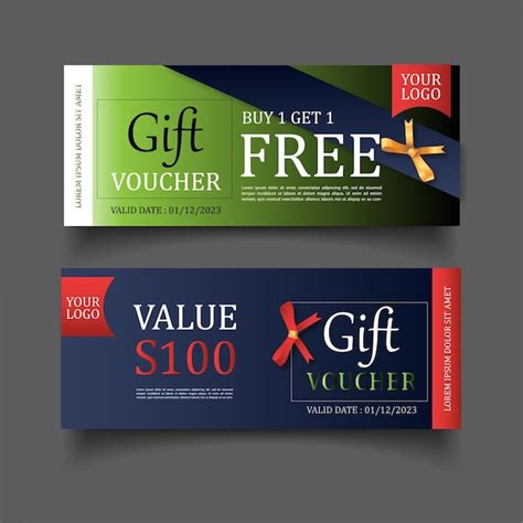 Premium Vector Gift Voucher Design Template