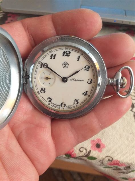 Antique Soviet Russian Pocket Watch Молния Lightning Molnija Etsy