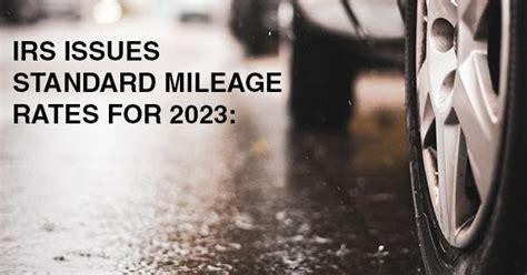 IRS Issues Standard Mileage Rates for 2023 | Alaska Small Business Development Center