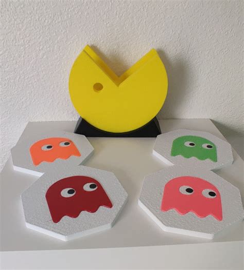 Pacman Themed 3D Printed Coasters - Etsy