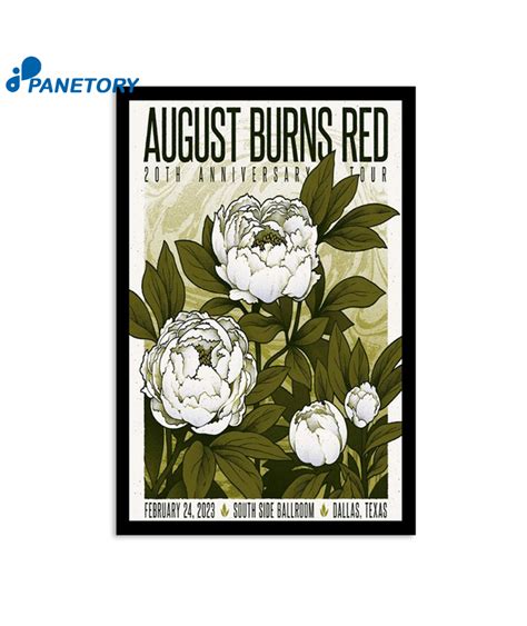 August Burns Red 2023 Dallas Texas Poster 2024