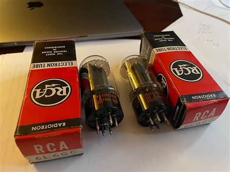 Nos Pair Vintage Rca L Gc Black Plate Amplifier Tubes Reverb