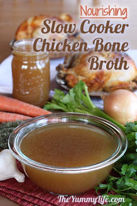 Nourishing Chicken Bone Broth In A Slow Cooker