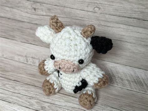 Cow Mini Amigurumi Cal Day Crochet Cow Crochet Ornament Patterns