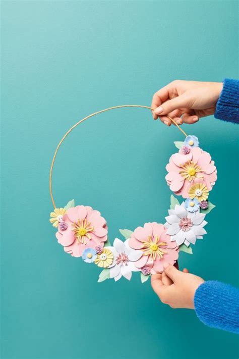 Spring Diy Paper Flower Wreath Best Flower Site