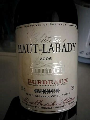 Château Haut Labady Bordeaux Vivino US