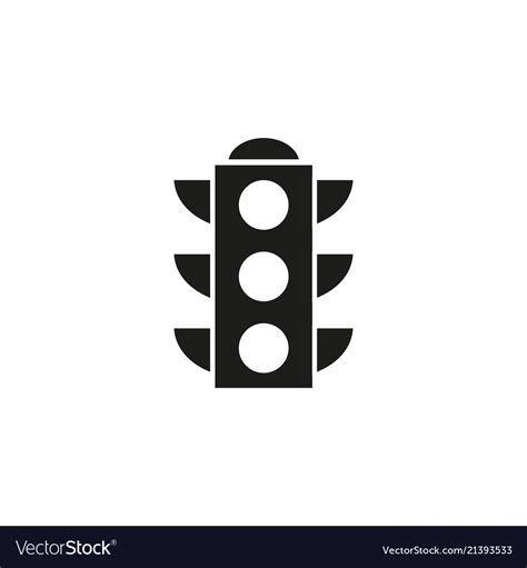 Traffic lights icon black Royalty Free Vector Image