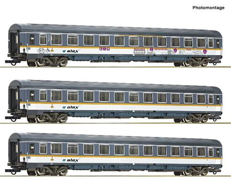 Roco 74018 3 Tlg Set Eurofima Wagen Alex