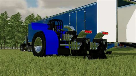 Blue Modified Pulling Tractor V1 0 Fs22 Mod Farming Simulator 22 Mod