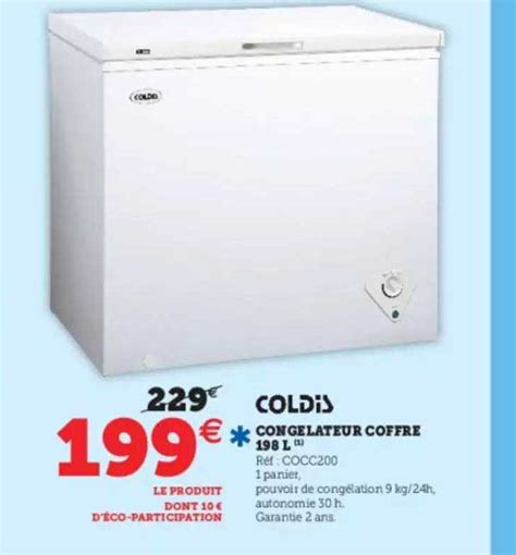 Promo Congélateur Coffre 198 L Coldis chez Super U iCatalogue fr