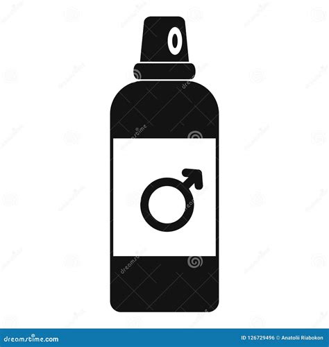 Icono Anticonceptivo Masculino Del Espray Estilo Simple Stock De