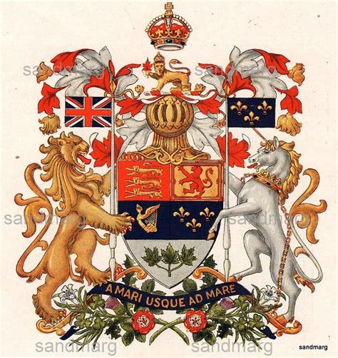 1926 The Canadian Coat Of Arms Canadian Coat Of Arms Coat Of Arms