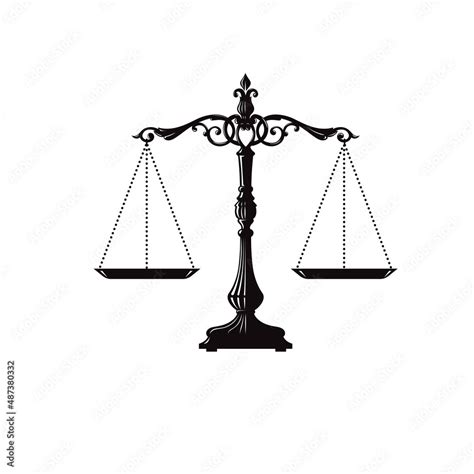 vintage Scales of justice vector illustration Stock Vector | Adobe Stock