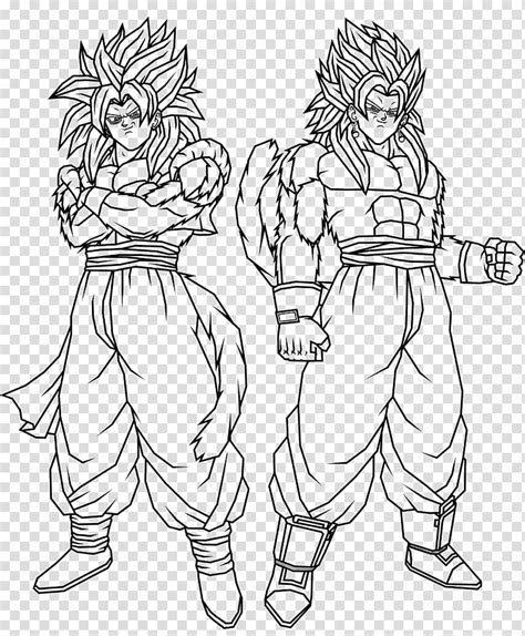 Vegeta Majin Buu Line Art Black And White Gogeta Goku Png Images And