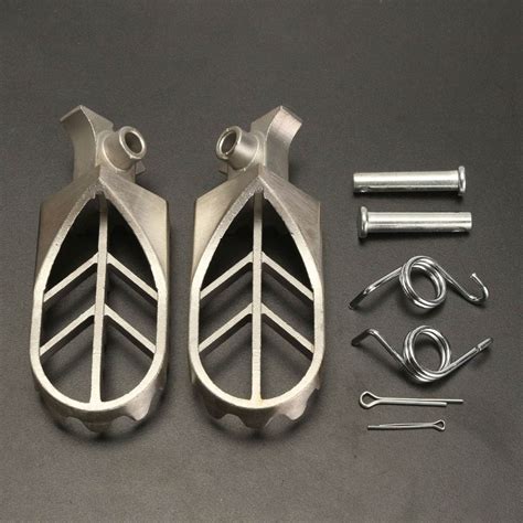 1 Set Stainless Steel Motorcycle Foot Peg Rest Ped Grandado