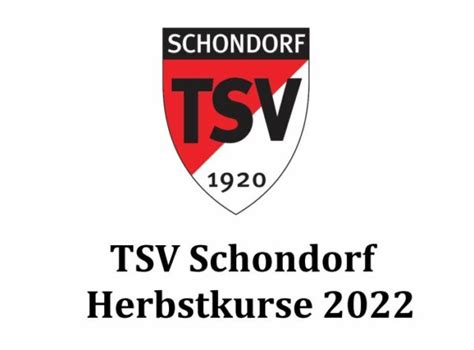 Kurse Im Herbst 2022 TSV Schondorf