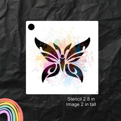 Tribal Butterfly Face Painting Stencil - Etsy