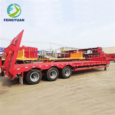 Fengyuan Truck Semi Trailer Lowbed Lowboy Flatbed Semi Trailer China