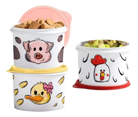 Tupperware Kit Caixas L Linha Fazendinha Pote Armazenar