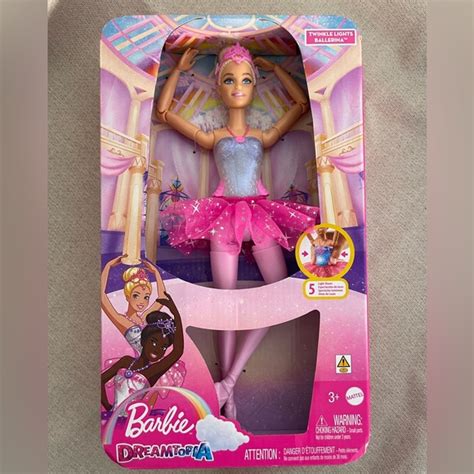 Barbie Toys Barbie Dreamtopia Twinkle Lights Ballerina Doll Blonde