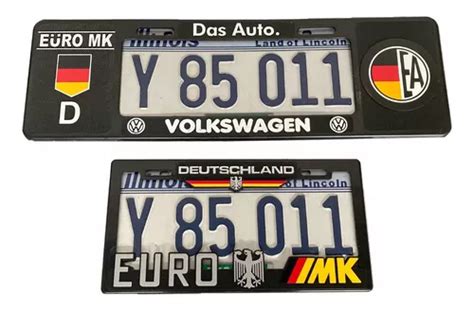 Porta Placa Europeo Volkswagen Golf Gol Jetta Vento Caddy Env O Gratis