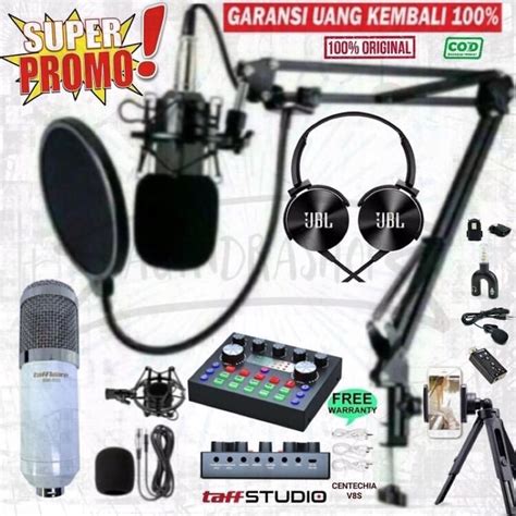 Jual Promo Paket Super Komplit Mic Condenser BM800 Stand PopFilter