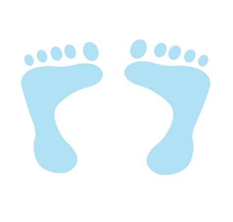 Blue Baby Footprints - ClipArt Best