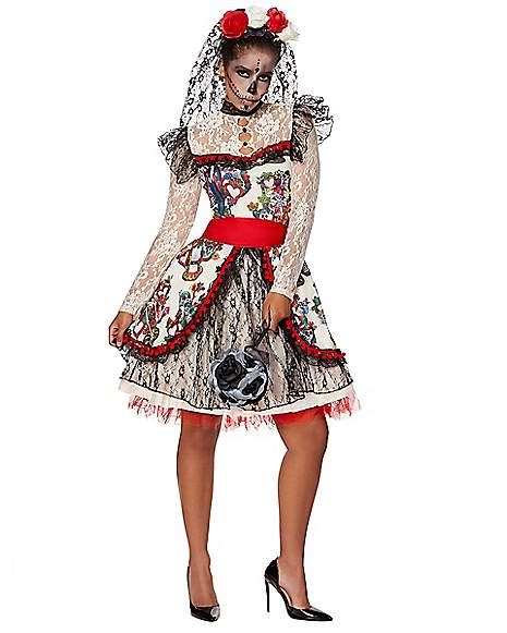 Adult Sugar Skull Bride Costume Spencers