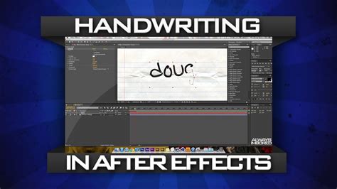 Handwriting Animation In After Effects Cs6 Youtube