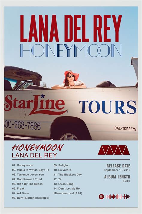 Lana Del Rey Poster Lana Del Rey Honeymoon Lana Del Rey Etsy In