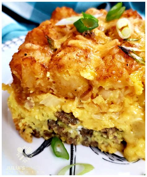 Tater Tot Breakfast Casserole Julias Simply Southern