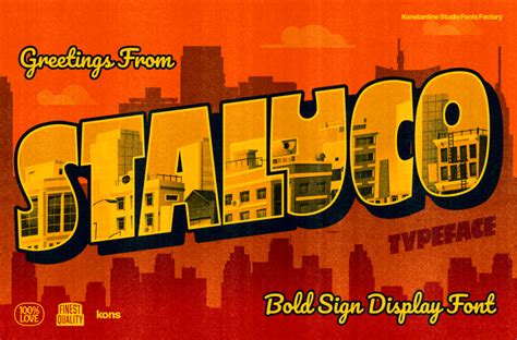 Staluco Bold Sign Display Fonts Konstantine Studio