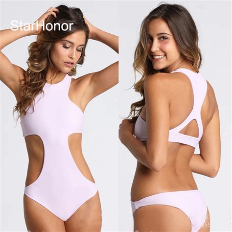 Starhonor New Sexy Women Solid One Piece Suit Swimsuit Bandage Vintage