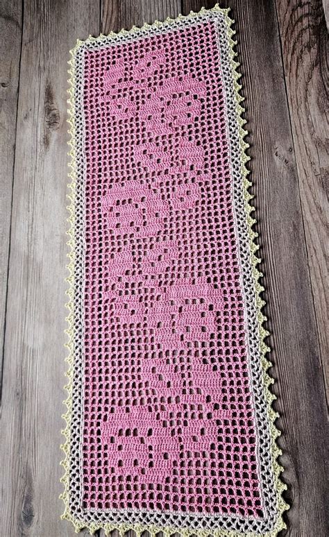 Crochet Rose Table Runner Pattern Handmadebyraine