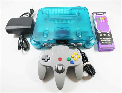 Ice Blue Nintendo 64 System With Controller Refurbished Console