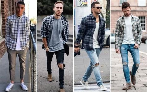 Cómo combinar una camisa de franela para hombres 2024 Moda Hombre