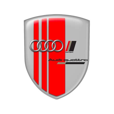 Audi Shield Emblem Sport Grey Sport Line Domed Emblems Stickers X