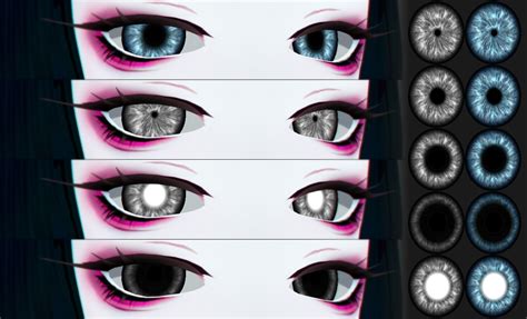 Vroid Eyes Texture Pack Eyeline Eyelash Included Yatsu Booth B