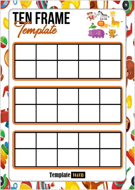 Ten Frame Template - Fillable Layout - Templates Hub