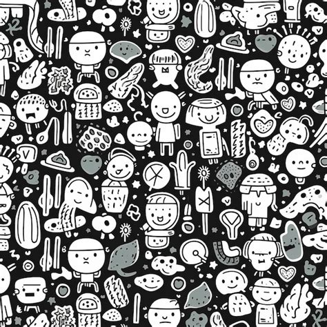 Premium Photo | Doodles pattern