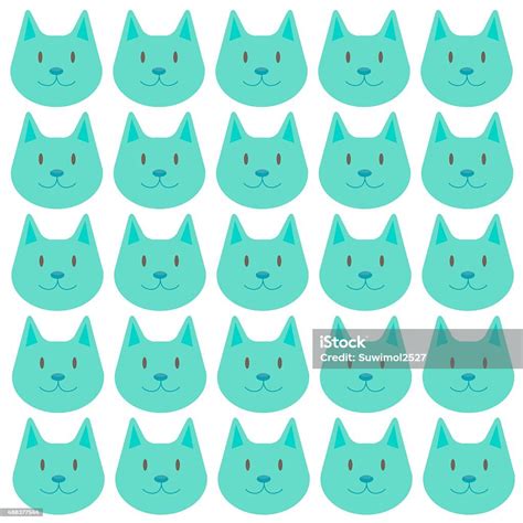 Background Cute Striped Cat On White Background Stock Illustration