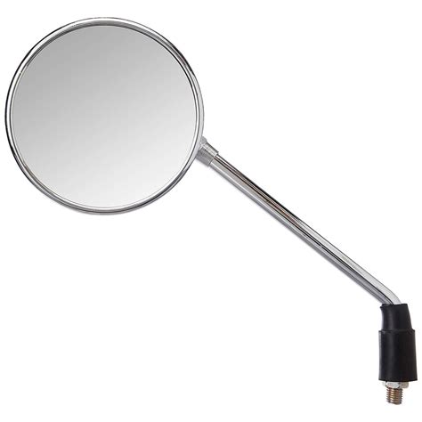 Uno Minda Rv L Shatterproof Glass Rear View Mirror Chrome Finish