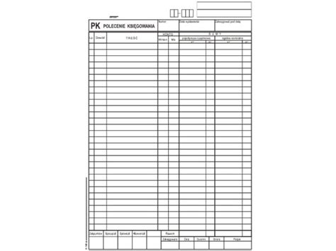 K Polecenie Ksi Gowania Pk Format A Druki Akcydensowe