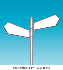 Blank Road Sign Vector Stock Vector (Royalty Free) 116046646 | Shutterstock