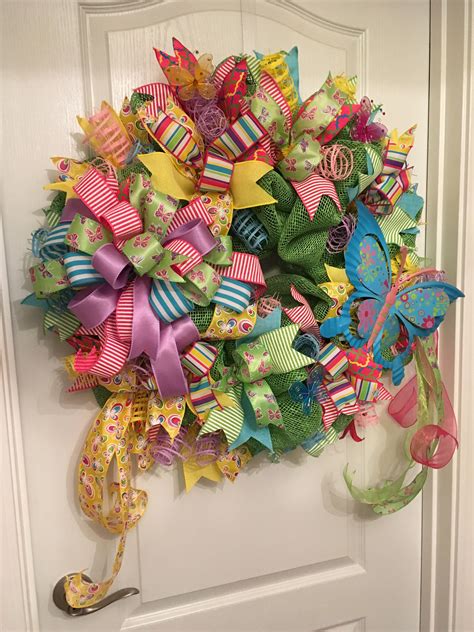 Butterfly Wreath Butterflies Wreath Diy Wreath Mesh Wreaths