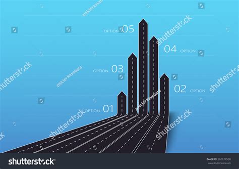 Modern D Arrow Roads Map Business Vector De Stock Libre De Regal As