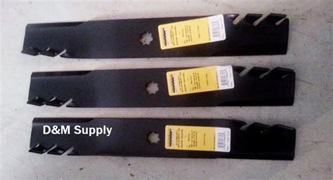 Dmpd5017 Set Of 3 John Deere 48 Mower Mulching Predator Blades Gx21784 La Series Gx21786