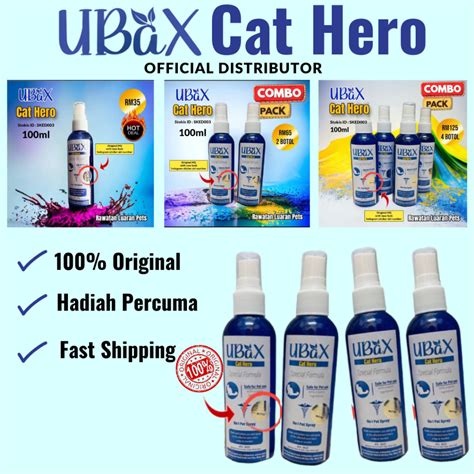 Original Ubax Kucing Cat Hero Spray Original Lukasakit Mata Kutu