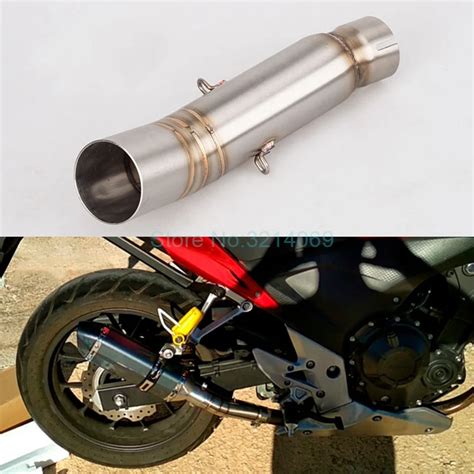 CBR500R Motorcycle Exhaust Muffler Middle Link Pipe Stainless Steel