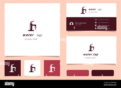 Water tap logo design with editable slogan. Branding book and business ...